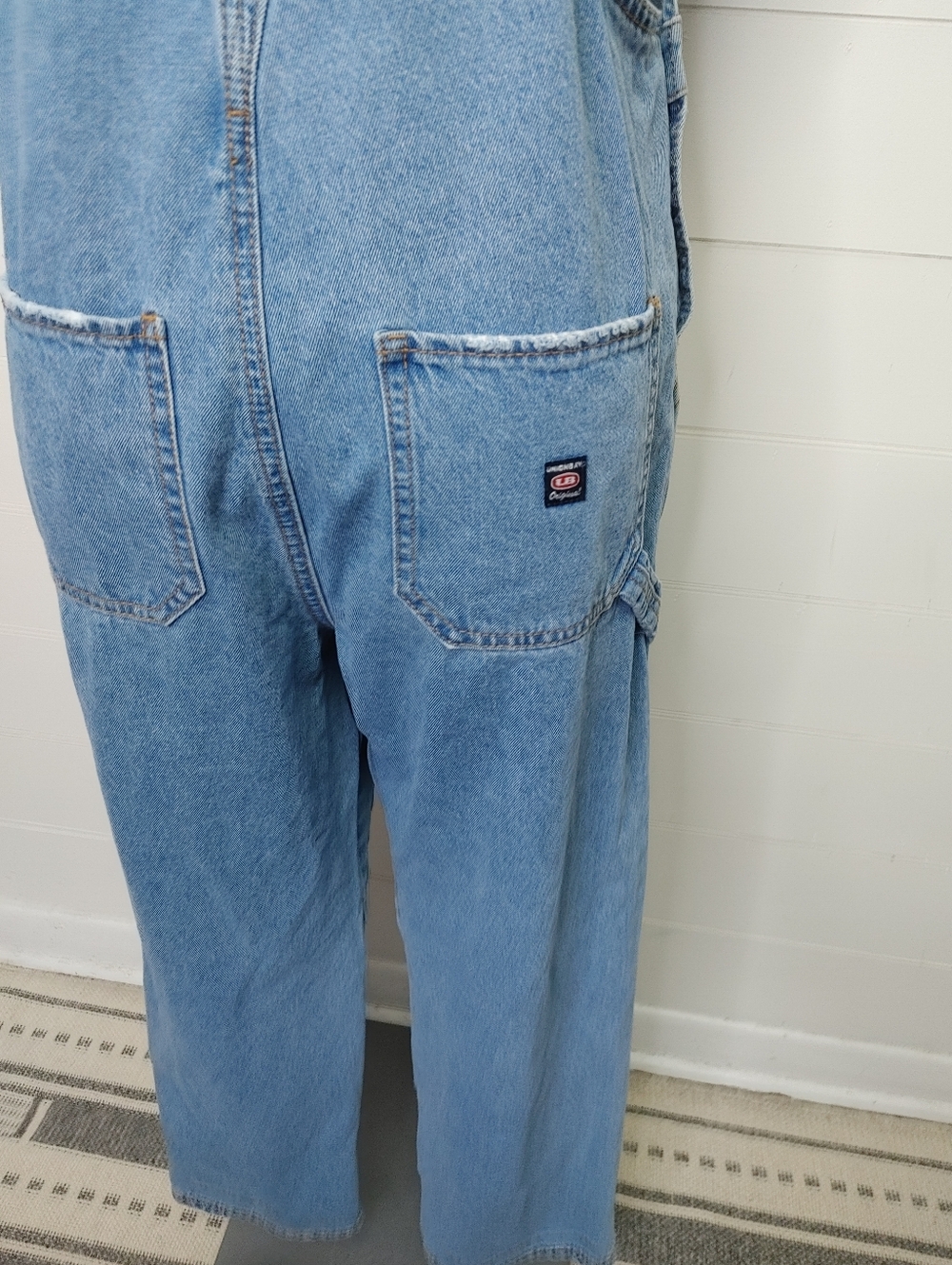 Upcycled Boho Quilt Patch Denim Overalls Size M - Picture 7 of 13